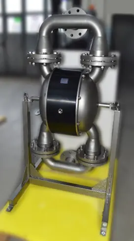 A picture our our Sanitary Diaphragm Pump being used by a large Oil Refinery company