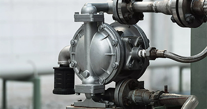 Diaphragm Pump being used in process