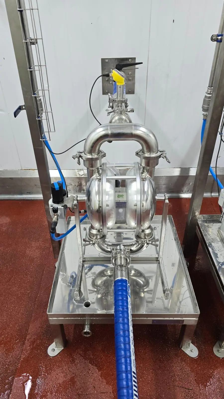 Mayonnaise Batching System Hose Assemblies and Sanitary Low Energy Air Pump (Diaphragm Pump)