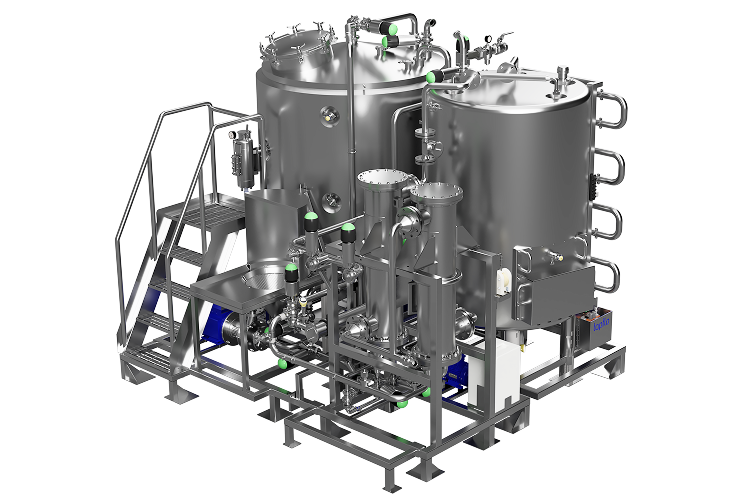 Front view of our 2-tank CIP System