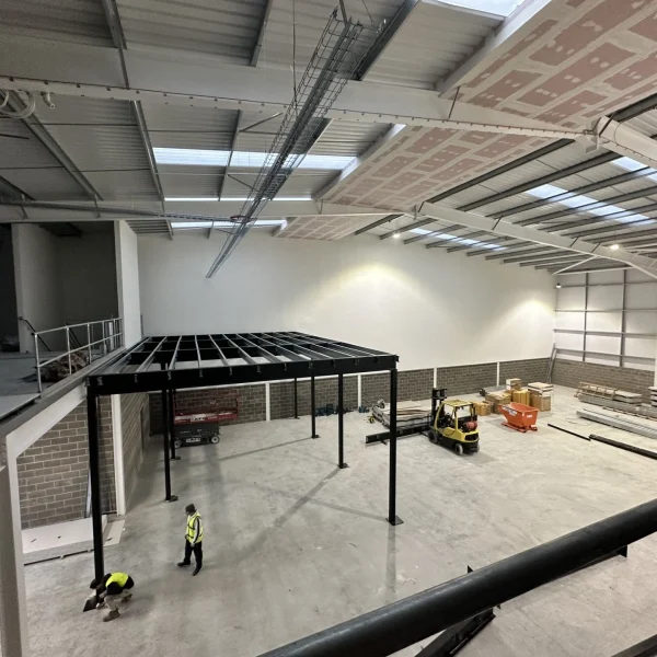 new t.s group warehouse and office building mezzanine level