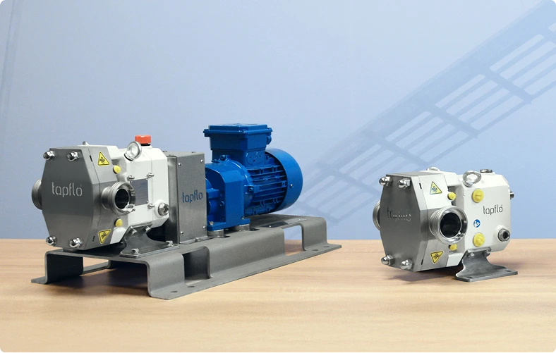 LPX Lobe Pump, one with motor and one without