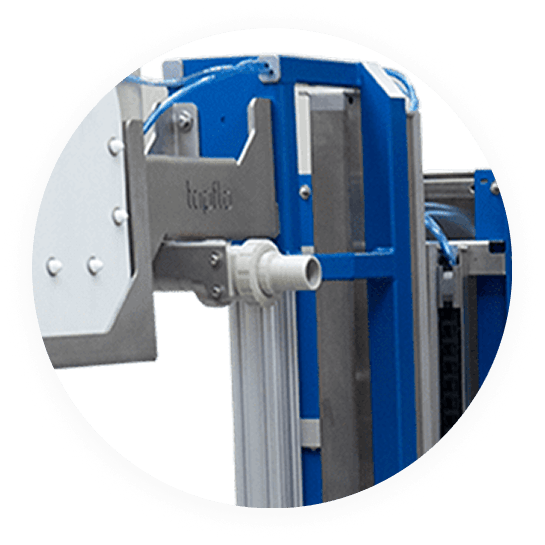 camlock fittings on an IBC unloader