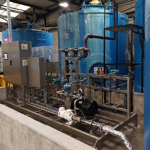 the tapflo liquid blending system in a facility