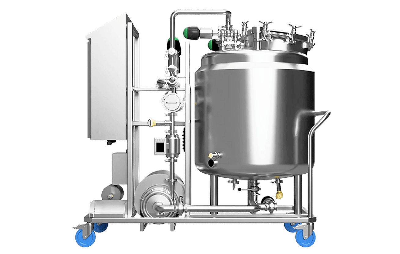 a side view of a tapflo mobile CIP system