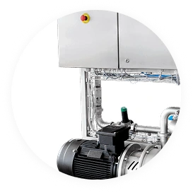 the raw SLES line in a tapflo SLES mixing and dilution unit