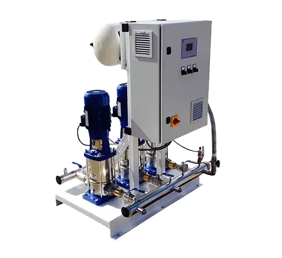 a front/side view of a booster set