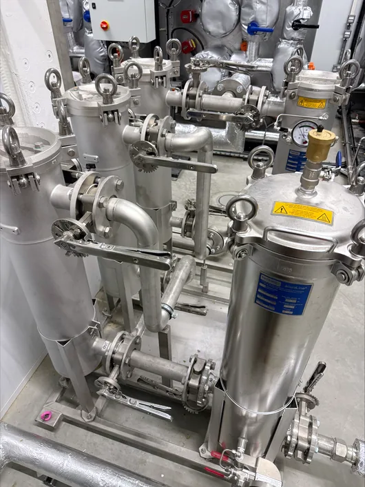 bakery filtration skid system by tapflo close up