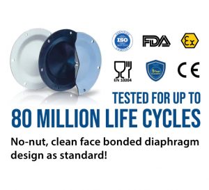 No-nut, clean-face bonded diaphragm design