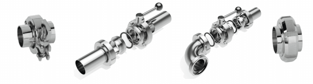 Peristaltic Pump Hygienic Fittings Counter Connections