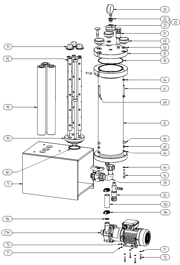 Filtration and Purification System - 160 Spare Parts