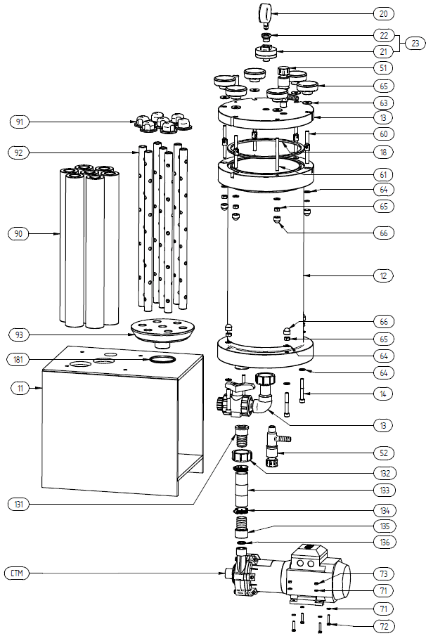 Filtration and Purification System - 210 Spare Parts
